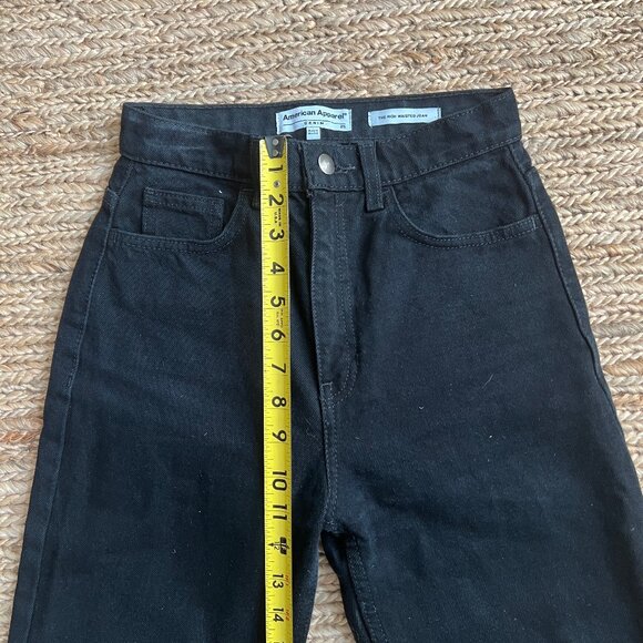 American Apparel Denim The High Waisted 100% Cotton Jean, Black, 25 - Picture 4 of 7
